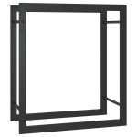 vidaXL Suport pentru lemne de foc, negru mat, 50x28x56 cm, oțel vidaXL Suport pentru lemne de foc, negru mat, 50x28x56 cm, oțel