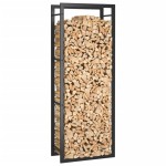 vidaXL Rastel pentru lemne de foc, negru mat, 50x28x132 cm, oțel vidaXL Rastel pentru lemne de foc, negru mat, 50x28x132 cm, oțel