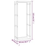 vidaXL Rastel pentru lemne de foc, negru mat, 50x28x132 cm, oțel vidaXL Rastel pentru lemne de foc, negru mat, 50x28x132 cm, oțel