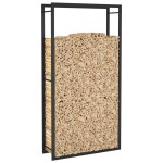 vidaXL Suport pentru lemne de foc, negru mat, 80x28x154 cm, oțel vidaXL Suport pentru lemne de foc, negru mat, 80x28x154 cm, oțel