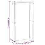 vidaXL Suport pentru lemne de foc, negru mat, 80x28x154 cm, oțel vidaXL Suport pentru lemne de foc, negru mat, 80x28x154 cm, oțel