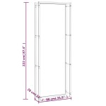 vidaXL Suport pentru lemne de foc, negru mat, 80x28x222 cm, oțel