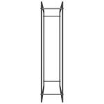 vidaXL Suport pentru lemne de foc, negru mat, 110x28x116 cm, oțel