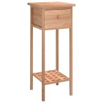 vidaXL Masă laterală cu sertar, 25x25x60 cm, lemn masiv de nuc vidaXL Masă laterală cu sertar, 25x25x60 cm, lemn masiv de nuc