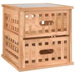 vidaXL Dulap noptieră, 34x34x34 cm, lemn masiv de nuc vidaXL Dulap noptieră, 34x34x34 cm, lemn masiv de nuc