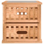 vidaXL Dulap noptieră, 34x34x34 cm, lemn masiv de nuc vidaXL Dulap noptieră, 34x34x34 cm, lemn masiv de nuc