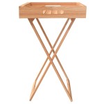 vidaXL Masă pliantă cu tavă, 52x36x56,5 cm, lemn masiv de nuc vidaXL Masă pliantă cu tavă, 52x36x56,5 cm, lemn masiv de nuc