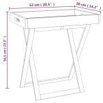 vidaXL Masă pliantă cu tavă, 52x36x56,5 cm, lemn masiv de nuc vidaXL Masă pliantă cu tavă, 52x36x56,5 cm, lemn masiv de nuc