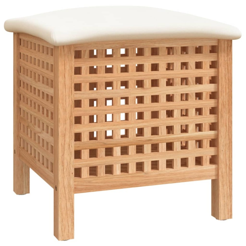 vidaXL Taburet de baie, 48x47,5x52 cm, lemn masiv de nuc