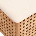 vidaXL Taburet de baie, 48x47,5x52 cm, lemn masiv de nuc vidaXL Taburet de baie, 48x47,5x52 cm, lemn masiv de nuc