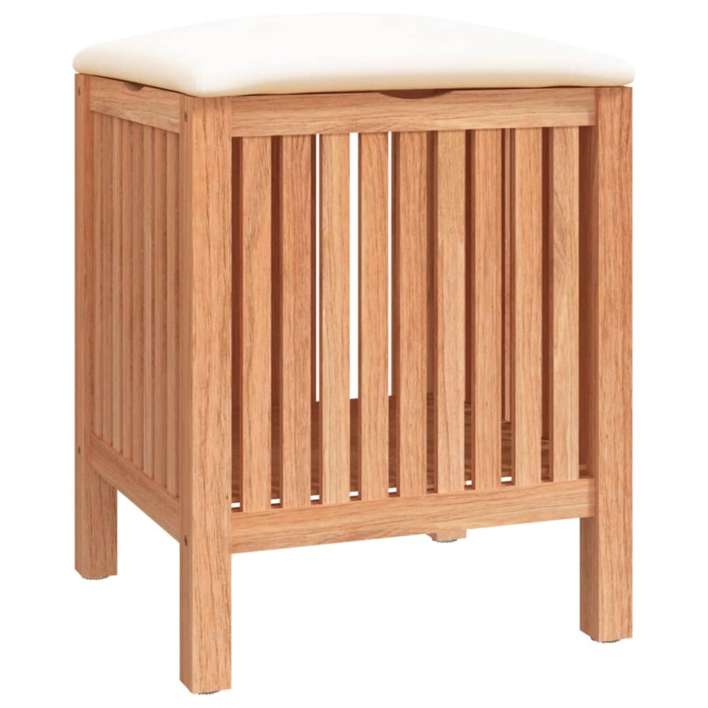 vidaXL Taburet de baie, 40,5x40x52 cm, lemn masiv de nuc