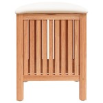 vidaXL Taburet de baie, 40,5x40x52 cm, lemn masiv de nuc vidaXL Taburet de baie, 40,5x40x52 cm, lemn masiv de nuc