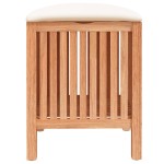 vidaXL Taburet de baie, 40,5x40x52 cm, lemn masiv de nuc vidaXL Taburet de baie, 40,5x40x52 cm, lemn masiv de nuc