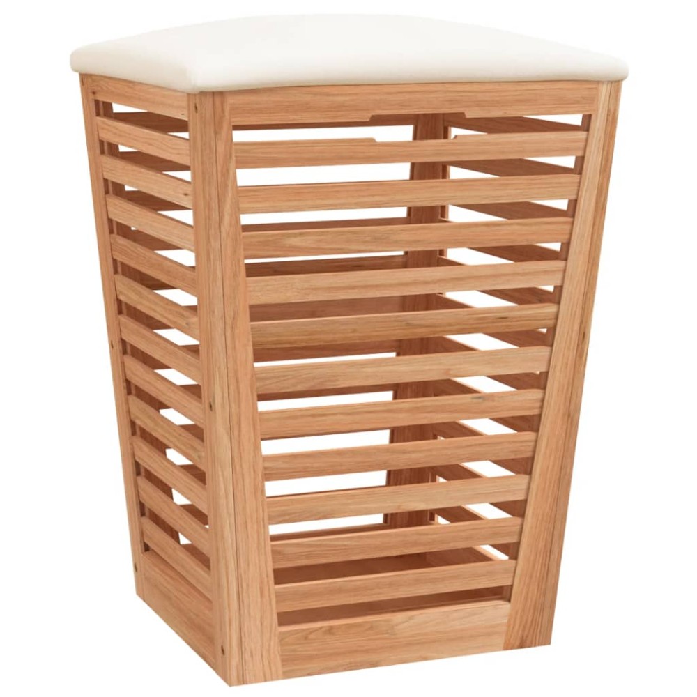 vidaXL Taburet de baie, 40,5x40,5x56 cm, lemn masiv de nuc