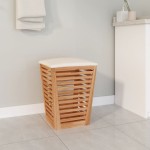 vidaXL Taburet de baie, 40,5x40,5x56 cm, lemn masiv de nuc vidaXL Taburet de baie, 40,5x40,5x56 cm, lemn masiv de nuc