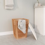 vidaXL Taburet de baie, 40,5x40,5x56 cm, lemn masiv de nuc vidaXL Taburet de baie, 40,5x40,5x56 cm, lemn masiv de nuc