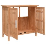 vidaXL Dulap chiuvetă de baie, 66x29x61,5 cm, lemn masiv de nuc
