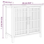 vidaXL Dulap chiuvetă de baie, 66x29x61,5 cm, lemn masiv de nuc