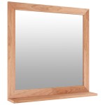 vidaXL Oglindă de perete, 55x55 cm, lemn masiv de nuc vidaXL Oglindă de perete, 55x55 cm, lemn masiv de nuc