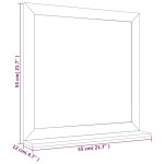vidaXL Oglindă de perete, 55x55 cm, lemn masiv de nuc vidaXL Oglindă de perete, 55x55 cm, lemn masiv de nuc