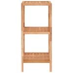 vidaXL Raft de baie, 35,5x35,5x79 cm, lemn masiv de nuc