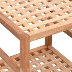 vidaXL Raft de baie, 35,5x35,5x79 cm, lemn masiv de nuc