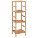 vidaXL Raft de baie, 35,5x35,5x112,5 cm, lemn masiv de nuc
