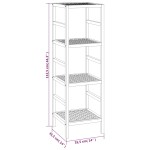 vidaXL Raft de baie, 35,5x35,5x112,5 cm, lemn masiv de nuc