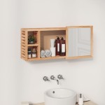 vidaXL Dulap cu oglindă, 80x17x34 cm, lemn masiv de nuc vidaXL Dulap cu oglindă, 80x17x34 cm, lemn masiv de nuc