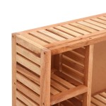 vidaXL Dulap cu oglindă, 80x17x34 cm, lemn masiv de nuc vidaXL Dulap cu oglindă, 80x17x34 cm, lemn masiv de nuc
