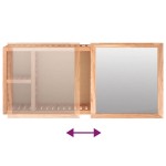 vidaXL Dulap cu oglindă, 80x17x34 cm, lemn masiv de nuc vidaXL Dulap cu oglindă, 80x17x34 cm, lemn masiv de nuc