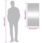 vidaXL Oglindă de perete, 50x100 cm, dreptunghiular, sticlă