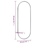 vidaXL Oglindă de perete, 20x50 cm, oval, sticlă