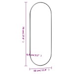 vidaXL Oglindă de perete, 30x70 cm, oval, sticlă vidaXL Oglindă de perete, 30x70 cm, oval, sticlă