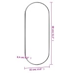 vidaXL Oglindă de perete, 35x80 cm, oval, sticlă vidaXL Oglindă de perete, 35x80 cm, oval, sticlă
