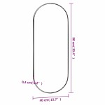 vidaXL Oglindă de perete, 40x90 cm, oval, sticlă