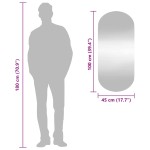 vidaXL Oglindă de perete, 45x100 cm, oval, sticlă