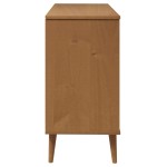 vidaXL Dulap cu sertare „MOLDE”, maro, 113x40x80 cm, lemn masiv de pin vidaXL Dulap cu sertare „MOLDE”, maro, 113x40x80 cm, lemn masiv de pin