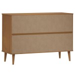 vidaXL Dulap cu sertare „MOLDE”, maro, 113x40x80 cm, lemn masiv de pin vidaXL Dulap cu sertare „MOLDE”, maro, 113x40x80 cm, lemn masiv de pin