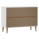 vidaXL Dulap TV „MOLDE” alb, 113x40x80 cm, din lemn masiv de pin vidaXL Dulap TV „MOLDE” alb, 113x40x80 cm, din lemn masiv de pin