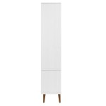 vidaXL Dulap cu vitrină, alb, 90x35x175 cm, lemn masiv de pin vidaXL Dulap cu vitrină, alb, 90x35x175 cm, lemn masiv de pin