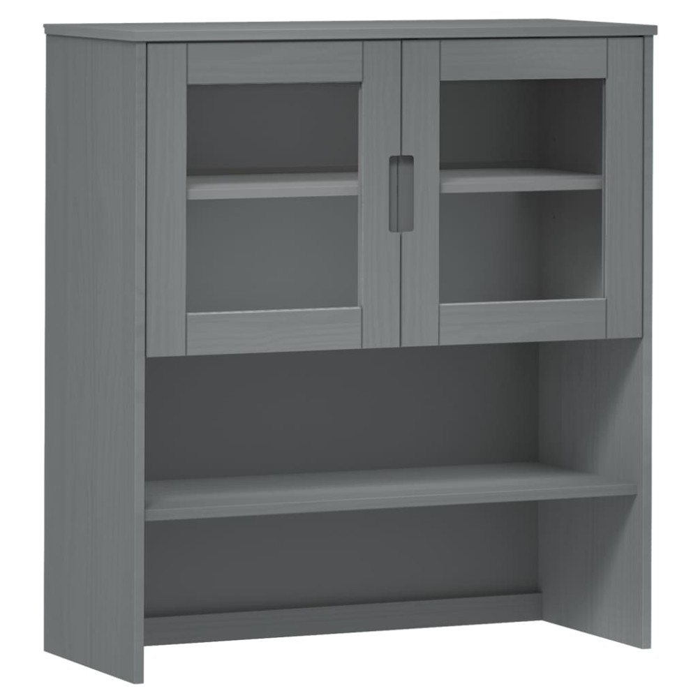 vidaXL Rafturi superioare dulap înalt, gri, 90x35x100 cm, lemn de pin
