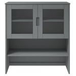 vidaXL Rafturi superioare dulap înalt, gri, 90x35x100 cm, lemn de pin