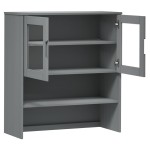 vidaXL Rafturi superioare dulap înalt, gri, 90x35x100 cm, lemn de pin