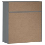 vidaXL Rafturi superioare dulap înalt, gri, 90x35x100 cm, lemn de pin
