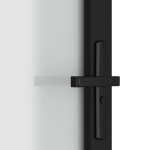 vidaXL Ușă de interior, 102,5x201,5 cm, Negru, sticlă mată și aluminiu