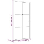 vidaXL Ușă de interior, 102,5x201,5 cm, Negru, sticlă mată și aluminiu