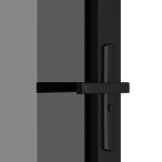 vidaXL Ușă de interior, 83x201,5 cm, negru, sticlă ESG și aluminiu