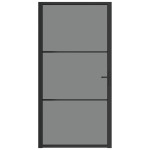 vidaXL Ușă de interior, 102,5x201,5 cm, Negru, sticlă ESG și aluminiu vidaXL Ușă de interior, 102,5x201,5 cm, Negru, sticlă ESG și aluminiu