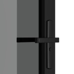 vidaXL Ușă de interior, 102,5x201,5 cm, Negru, sticlă ESG și aluminiu vidaXL Ușă de interior, 102,5x201,5 cm, Negru, sticlă ESG și aluminiu